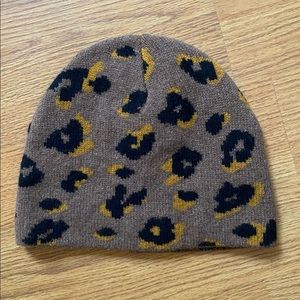 one size madewell leopard print hat